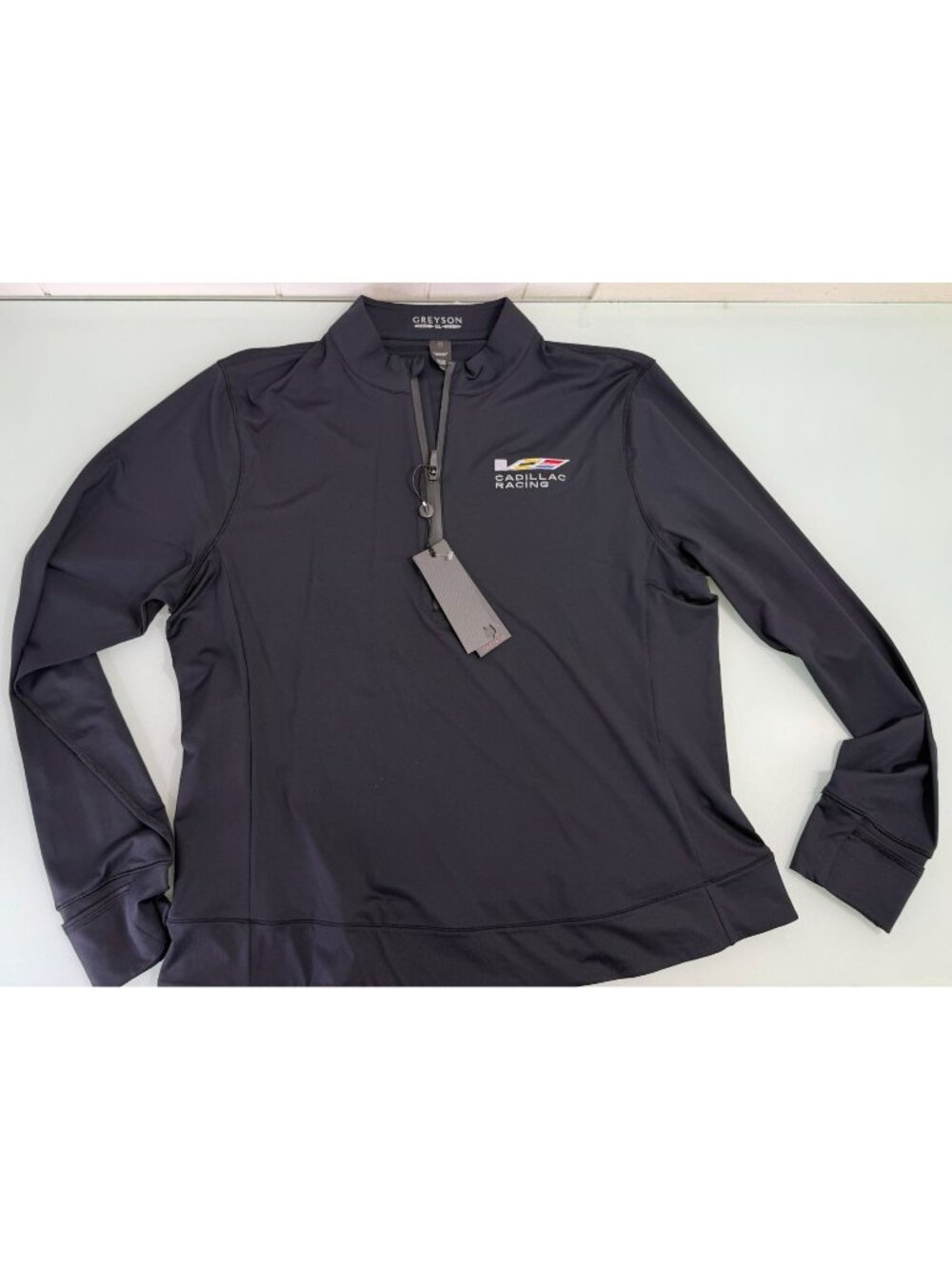 Cadillac Greyson Halley II Quarter Zip Golf Pullover Womens XL NylonThumb Holes